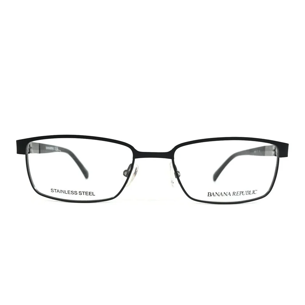 Banana Republic Eyeglasses Frames BR100 TI7 Ruthenium Matte Black Gray 52-18-140